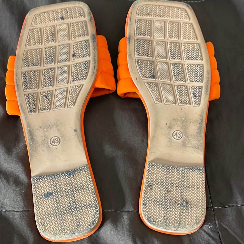Vibrant Orange 11/43 Slide Sandals - Picture 6 of 8